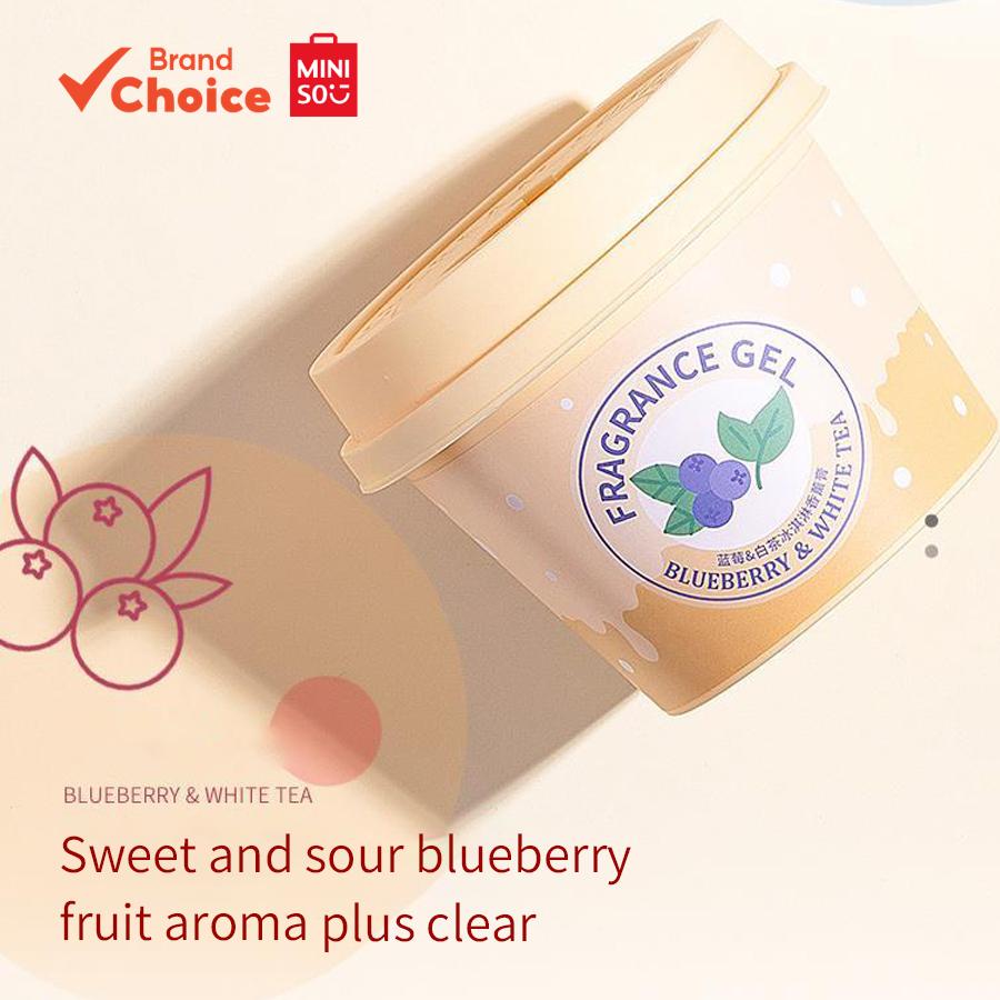 MINISO Série de Aroma de Sorvete - Bálsamo de Blueberry Doce e Delicioso & Chá Branco 9,3cm X 7,4cm