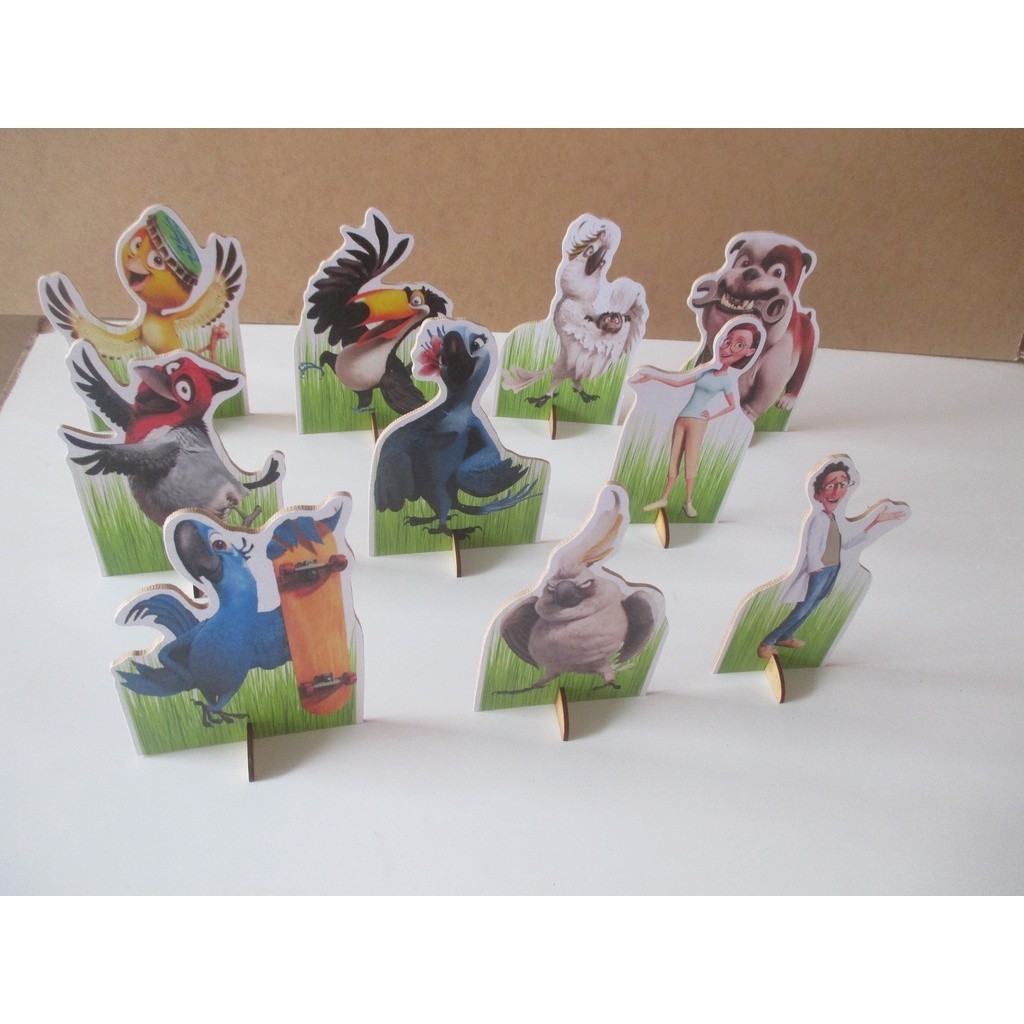 Kit 10 Display de Festa Rio 2  , de 15 a 18 cm decoração centro de mesa totem em MDF