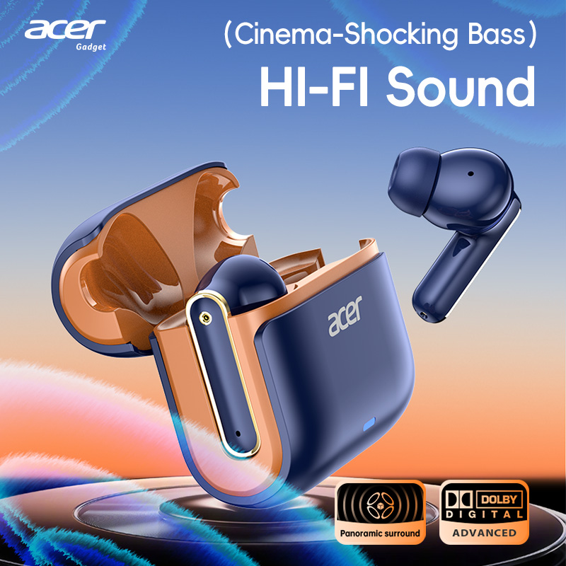 Acer OHR637 Fones De Ouvido Bluetooth Earpods Sem Fio Com Microfone 10mm Driver Dinâmico 32 20Hz-10KHz De Frequência Par