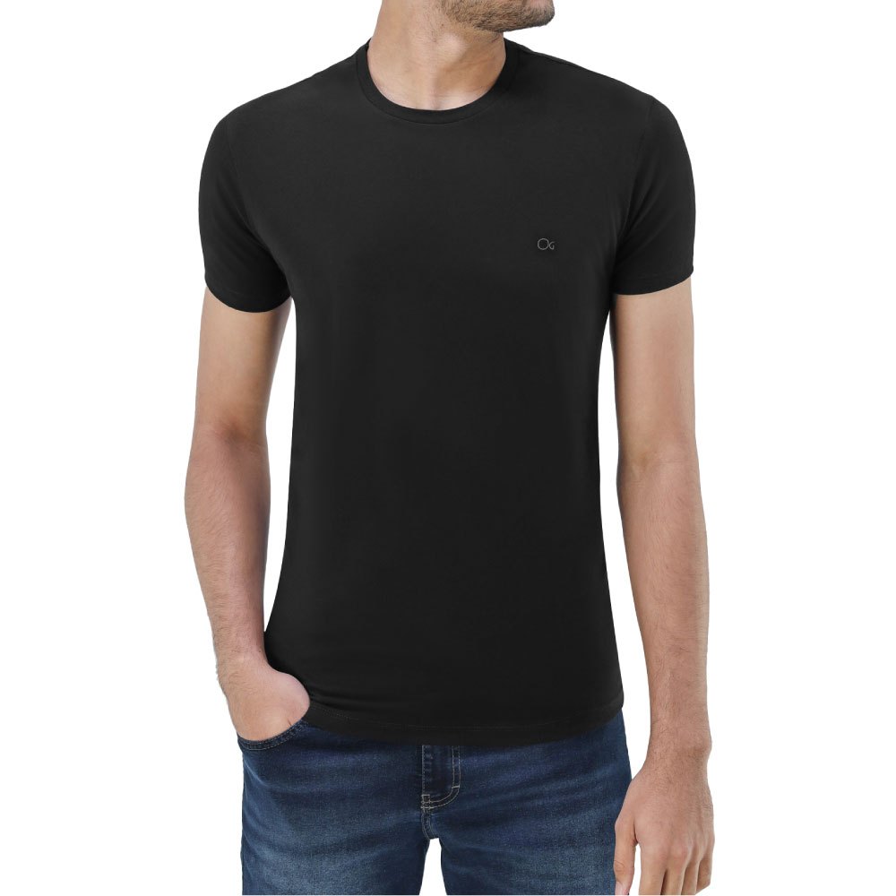 Camiseta Básica Slim Fit Gola Redonda Preta M Ogochi