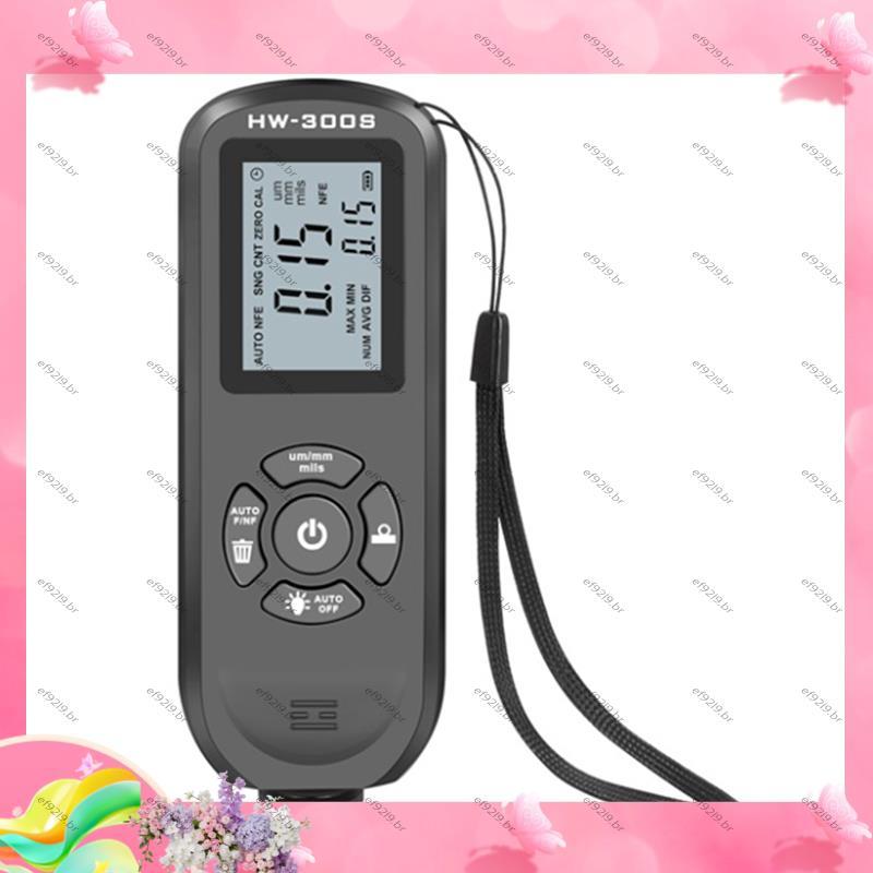 [Especial E] Medidor De Espessura De Revestimento Digital 0.01 Mm/1 Mil Preto Com Tela LCD Função De Calibração De Displ
