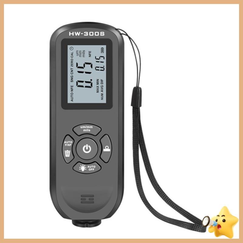 Medidor De Espessura De Revestimento Digital 0.01mm/1Mil Preto Com Tela LCD Função De Calibração Para Carro B-montague