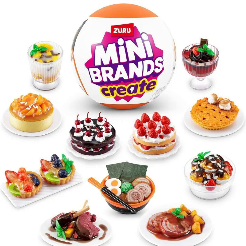 Bola Surpresa Criativa ZURU Mini Brands Create Masterchef, Brinquedo Caixa Surpresa para Meninos 1SZP