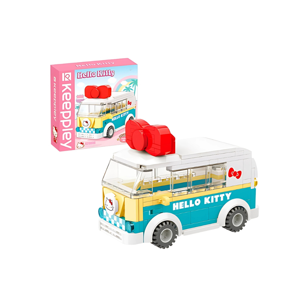 Bloco de Montar Mini Ônibus Hello Kitty e Amigos Keepplay