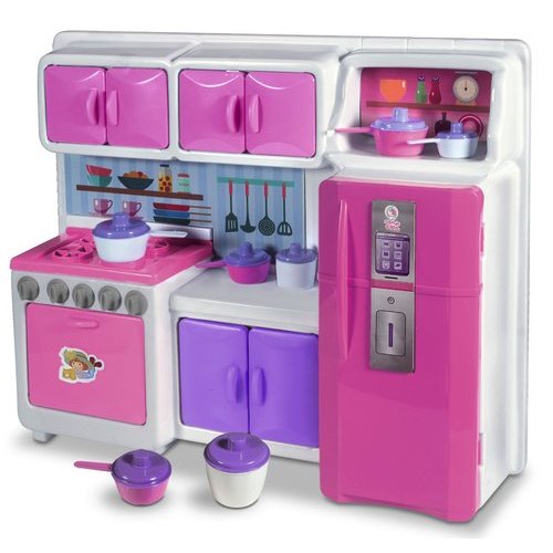 Mini Cozinha Fogão Geladeira e Armário