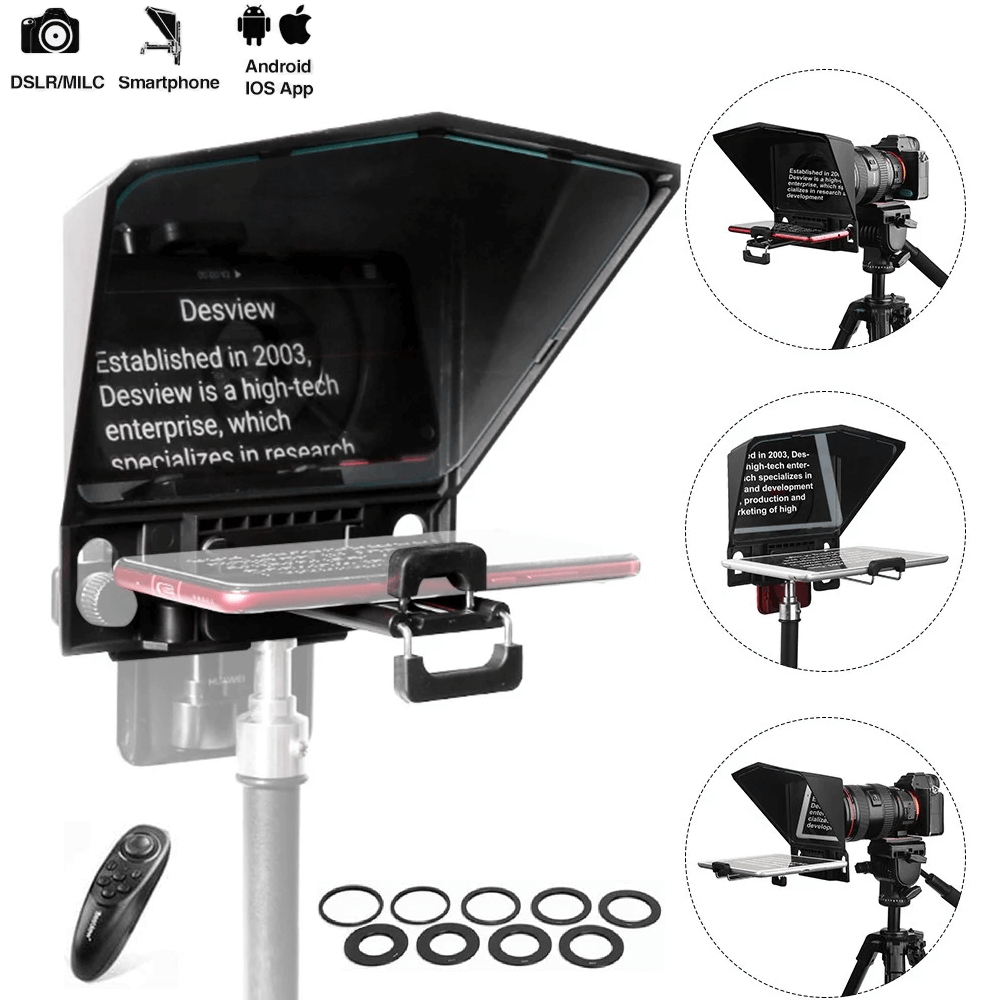 Teleprompter Desview T2 Portátil P/ Celular Dslr Mirrorless