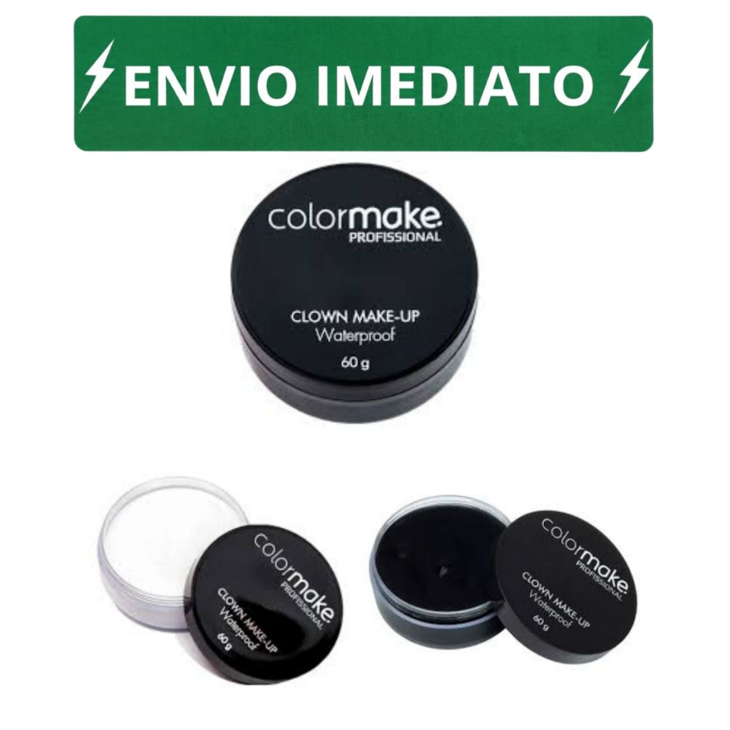 Base Maquiagem Clown Makeup Profissional 60g para Carnaval festa e maquiagem artística Colormake