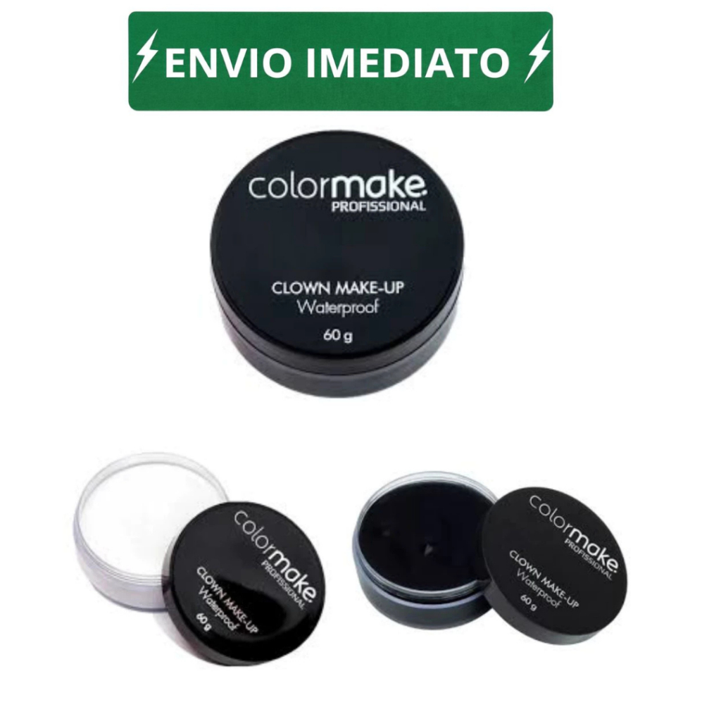 Base Maquiagem Clown Makeup Profissional 60g para Carnaval ,festa e maquiagem artistica Colormake