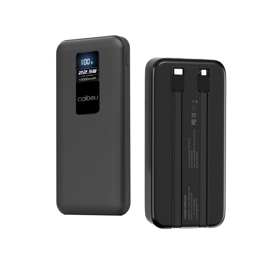 COIBEU Carregador Portátil Powerbank 10.000 Mah Turbo COM Display Digital LED
