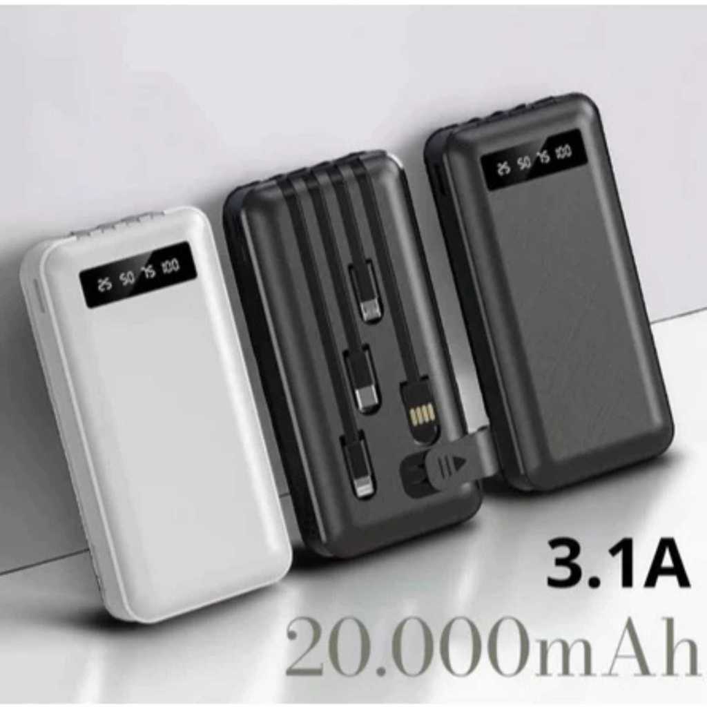 Power Bank 20.000mah Carregador Rápido Com Display Portátil