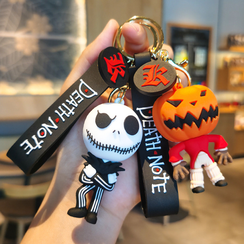 6 Estilo O Pesadelo Antes Do Natal Figura De Anime Jack Skellington Sally Pumpkin Head Key Chain Accessories Model Car B