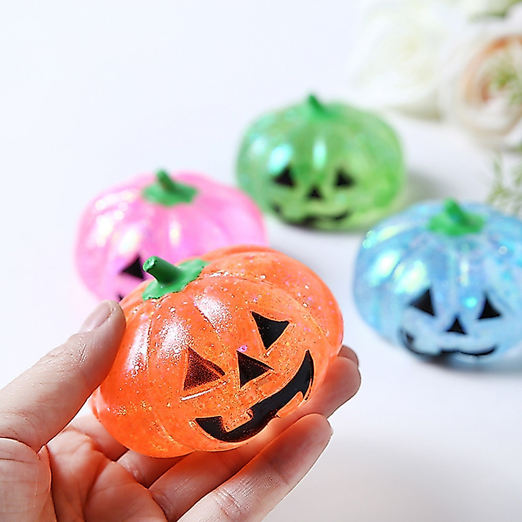 Cartoon Pumpkin Squeeze Toy Soft Stress Relief for Teens and Adults Fidget for Anxiety Halloween Head