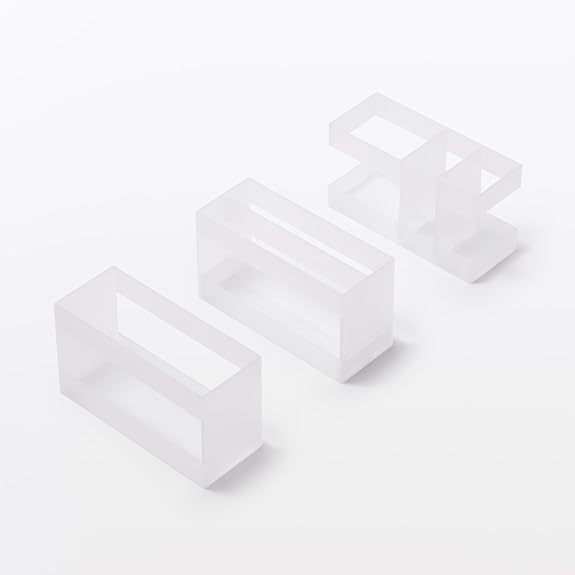 MUJI Recycled Polypropylene Makeup Organizer Makeup Box Insert Stand Palette Pen Brush Bottle Cosmetic Storage from