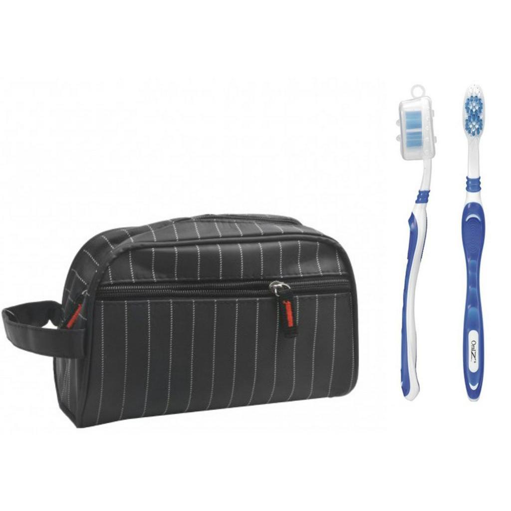 Necessaire masculina executiva Nylon Impermeavel + Escova
