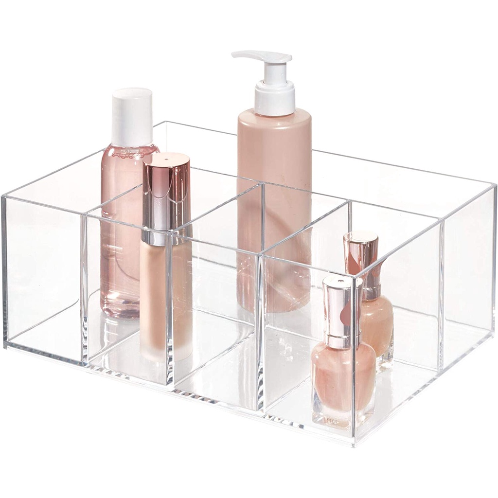 Organizador De Cosmético Maquiagem Perfumes Pente Escova Acrílico com divisórias