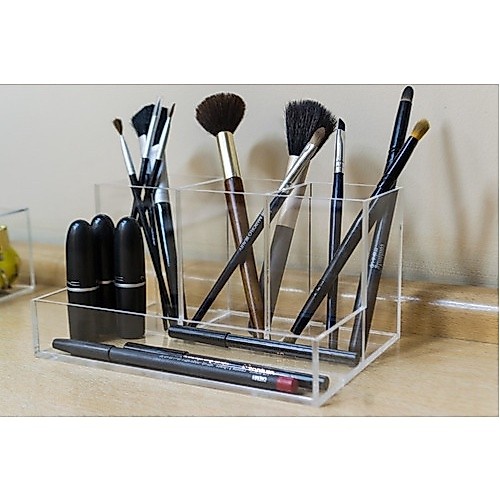 Organizador de Maquiagem Multifuncional Mesa Escritório Cozinha Banheiro Casa Home Suporte Makeup Pincéis Lápis Brush