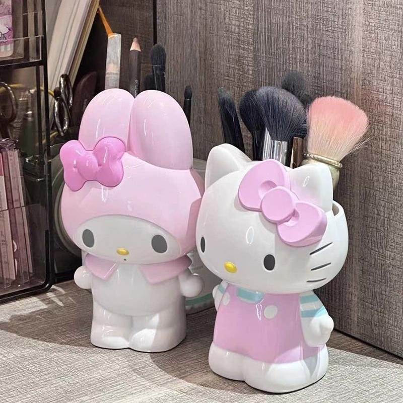 Hello Kitty Caneta Título Anime Minha Melodia Papelaria Maquiagem Escova Organizador Decoração De Mesa Menina Pre