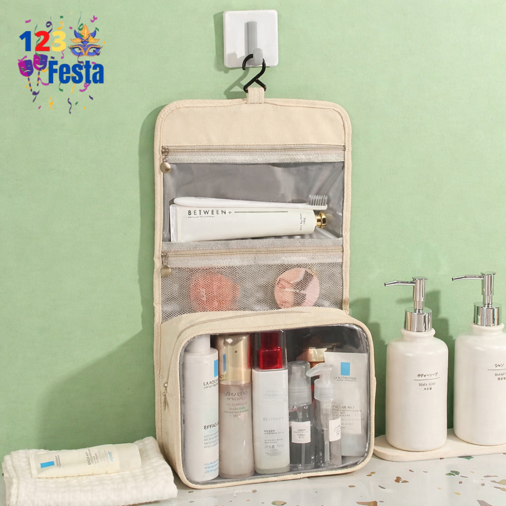 Bolsa Portatil Necessaire de Cosméticos Maquiagens / Perfumes / Escovas - Diversas Cores Promoção