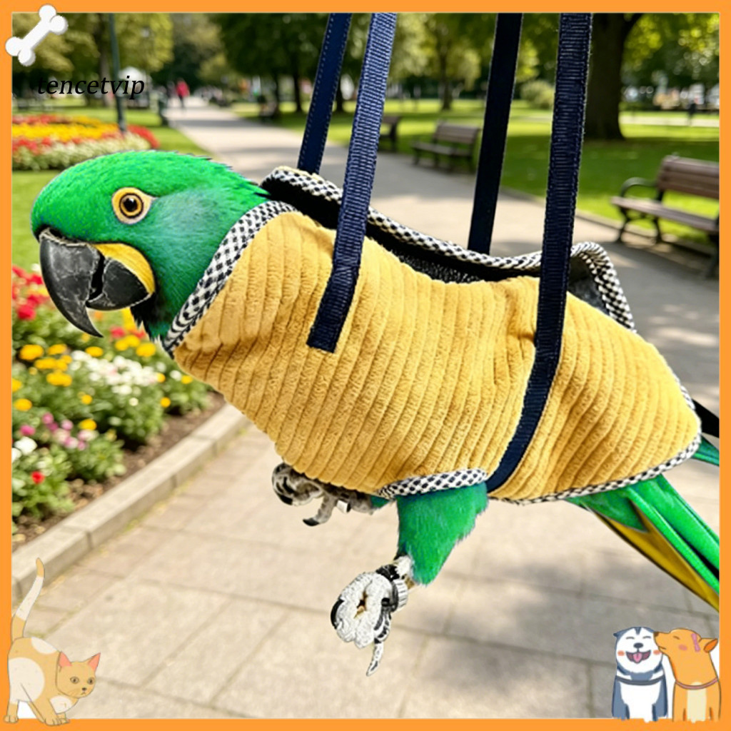 Bird Carrier Bag Parrot Travel Pouch Portable Soft with Diaper Anti-escape Harness Nail Trimming Access Random Color –