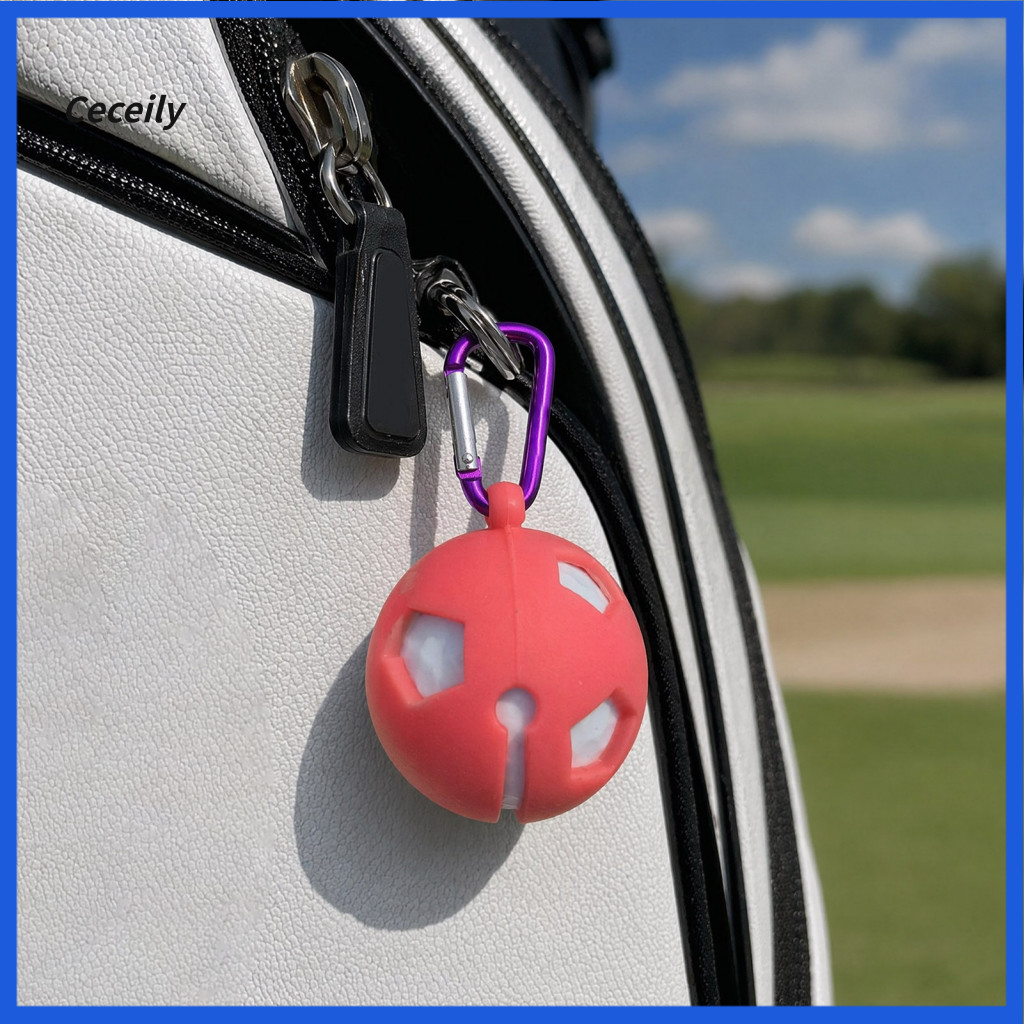 Golf Ball Cover Waterproof Silicone Holder with Clip – Portable Universal Carrier Sleeve Protective Accessory for Men