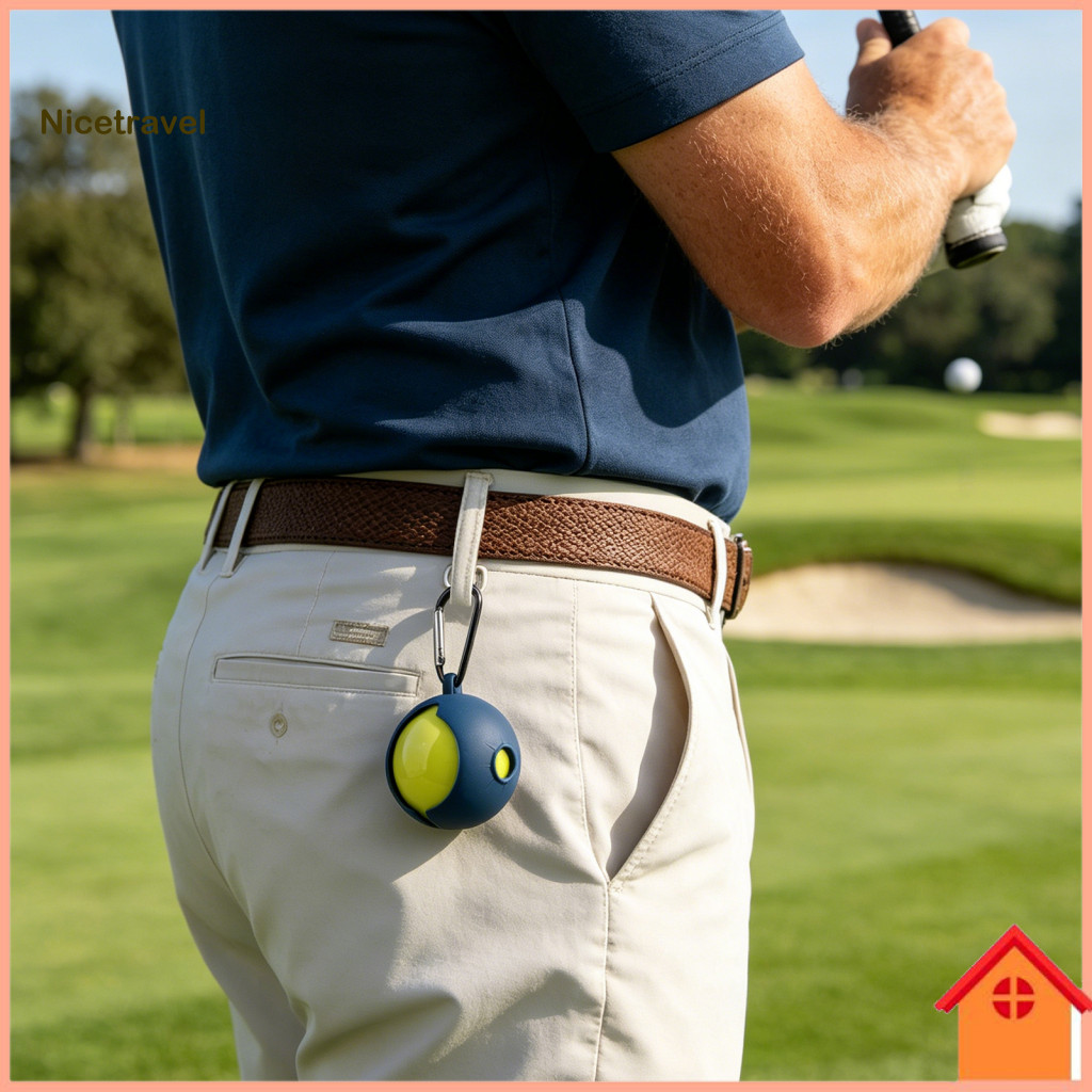 Protective Golf Ball Sleeve Durable Cover Silicone Holder with Carabiner – Portable Standard Size Carrier for Golfers