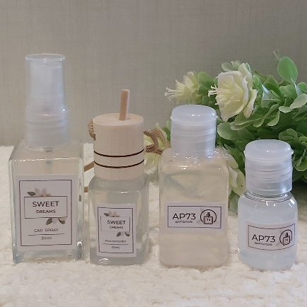 Kit Sweet Dreams Difusor para Carro 09ml +Car Spray 30ml +Refil Spray 40ml + Refil Difusor 12ml