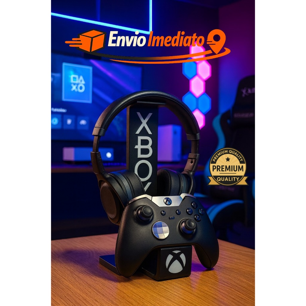 Suporte Controle Headset Base Gamer Xbox | Design Moderno e Acabamento Premium
