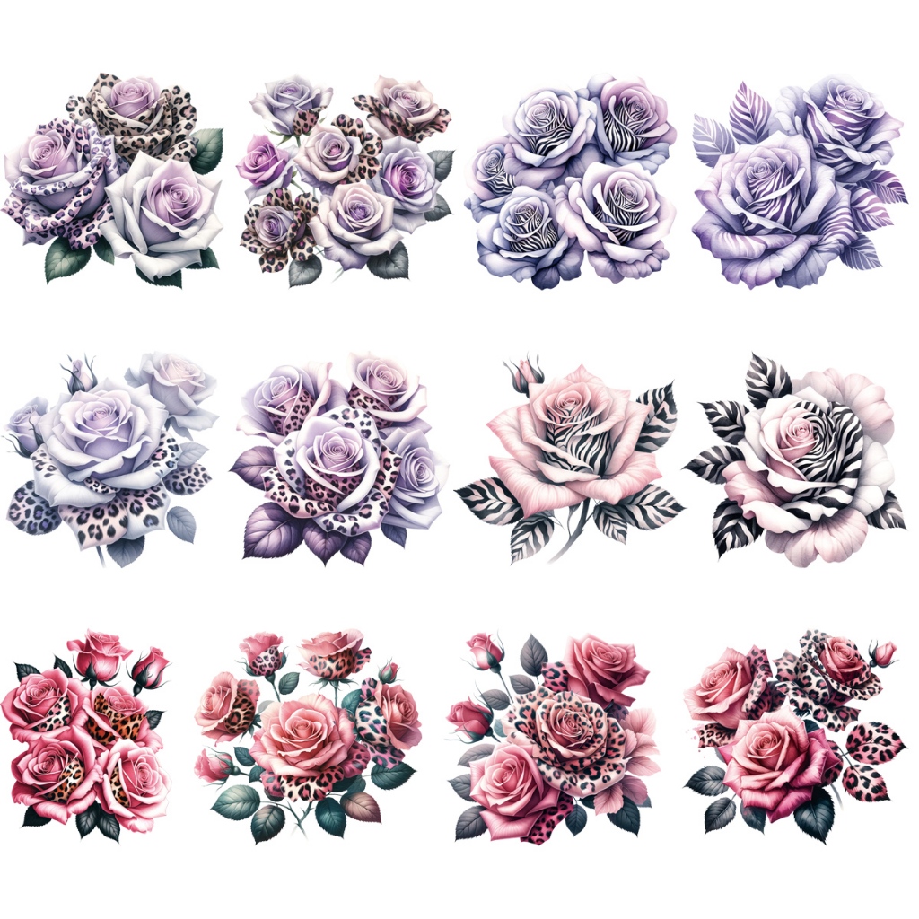 Lindas Flores Roupas Adesivos Fácil De Cortar Hoodies Parches Ropa Camiseta Diy Imprensa De Calor Aplicado Transferência