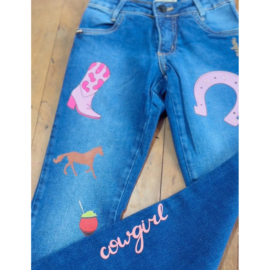 Adesivo DTF Country Adesivo Termocolante Para Camisetas Calças Jeans Moletons Fácil de aplicar Faça em Casa