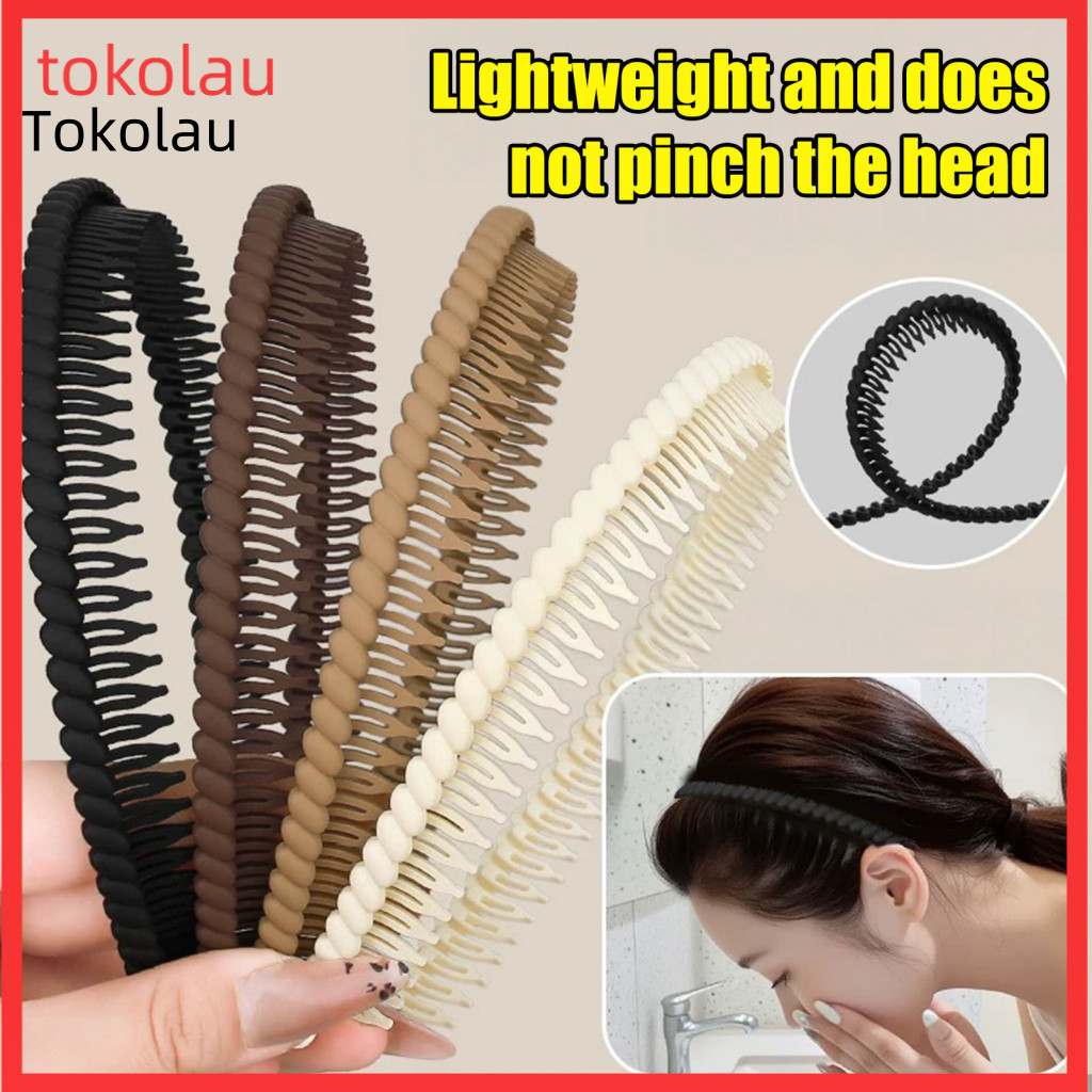Washing Face Headband Secure Fit Hair Bands 4 Pcs Women Non-slip Plastic Hoop Lightweight Accessories for Makeup and Dai