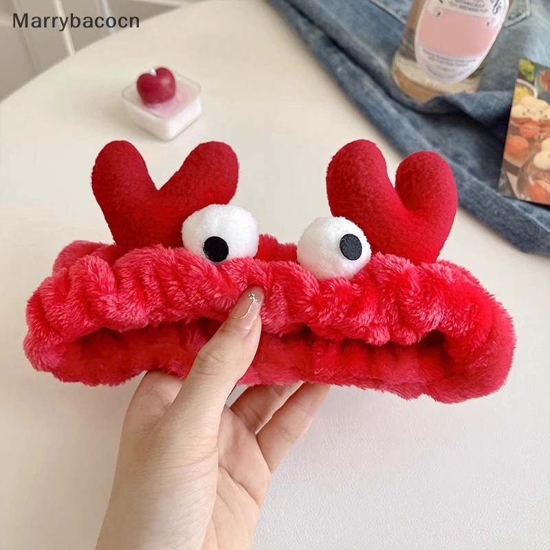 [MAR] Mulheres Cartoon Plush Elastic Cabelo Faixas Soft Wash Face Hairbands Acessórios Meninas Doce Fofo Headwear COD