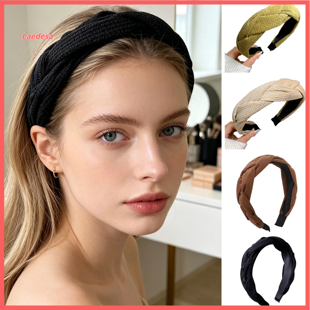 Small Face Effect Headband Knitted Fabric Thickened Sponge Hair Hoop Soft Corduroy Twist Braided Washing Accessory for W