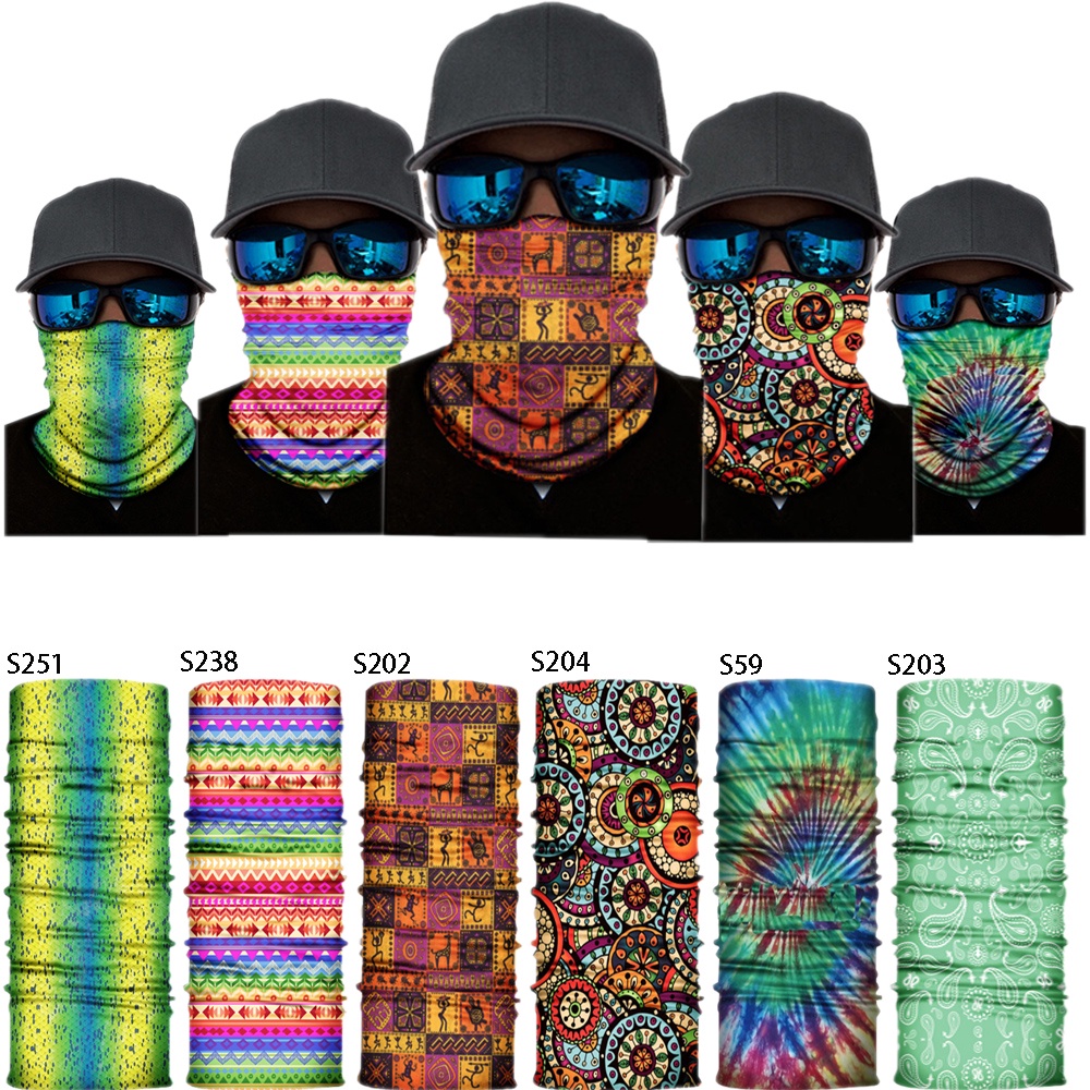 Beautiful Anti Dust UV Buff Bandana Turban Head Scarf Face Motorcycle Bicycle Sport Topeng Headband Outdoor