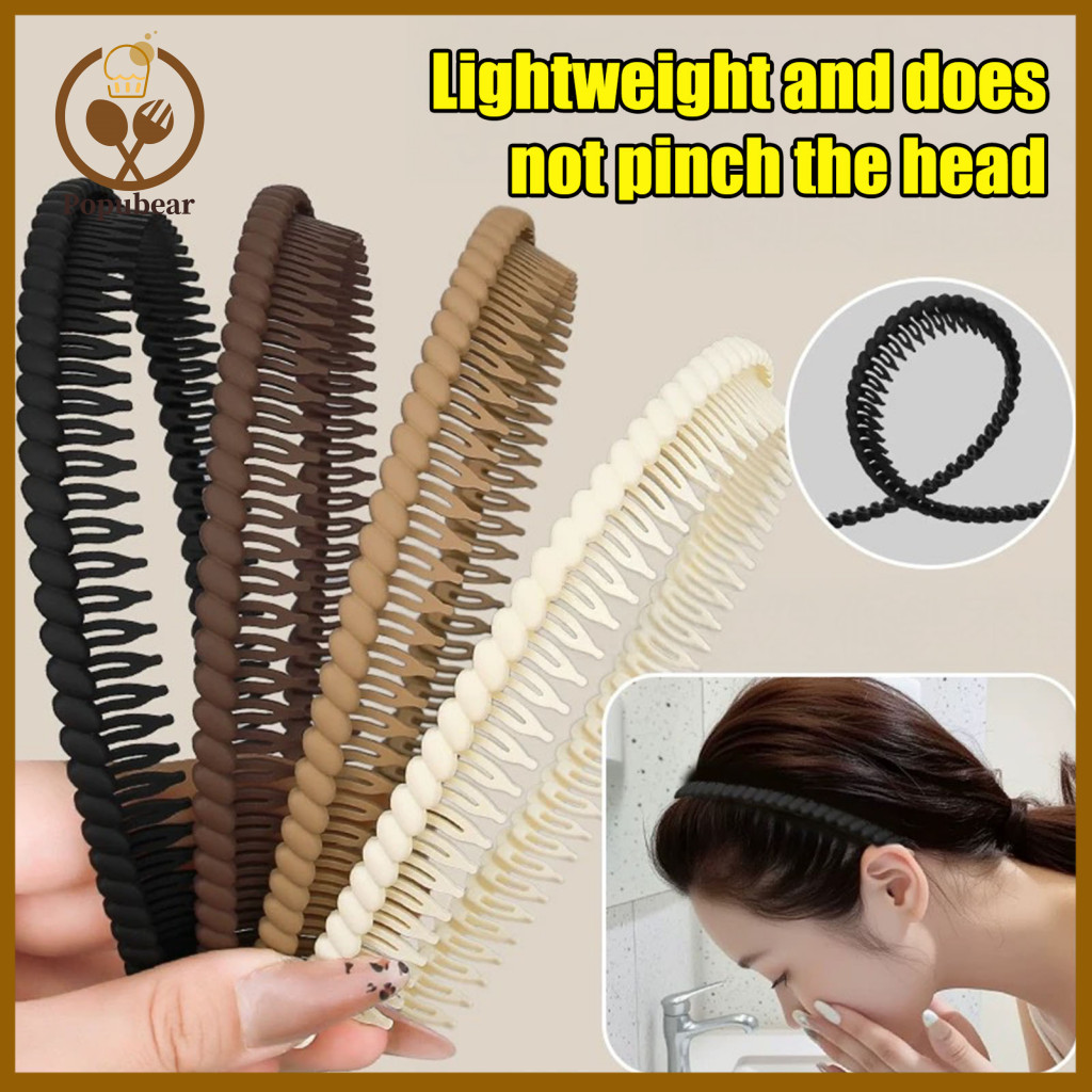 Washing Face Headband Hair Accessories for Women 4 Pcs Non-slip Plastic Hoop Headbands Lightweight Secure Fit for and Ma