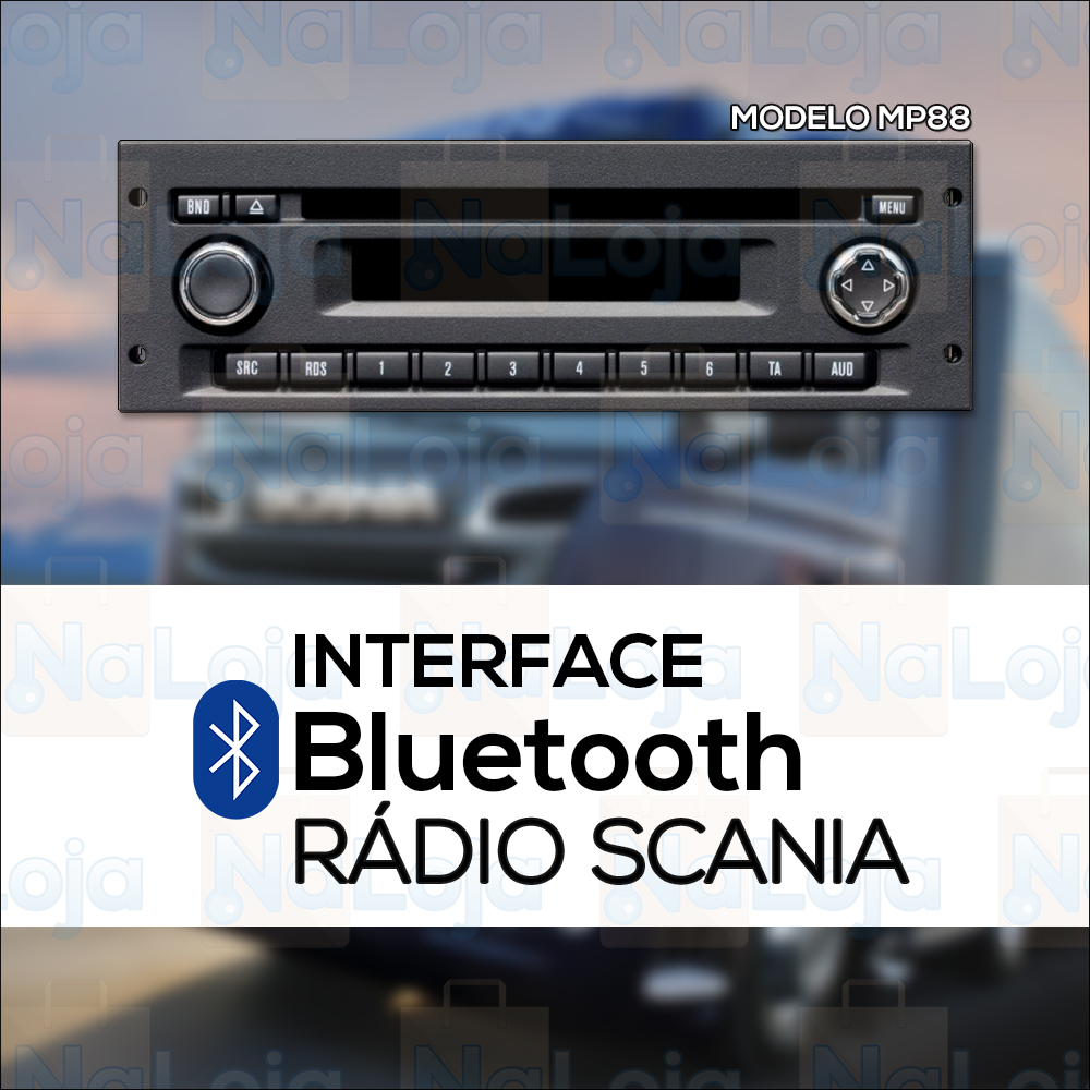 Interface Bluetooth para Rádio SCANIA MP88 + Chave de Remoção
