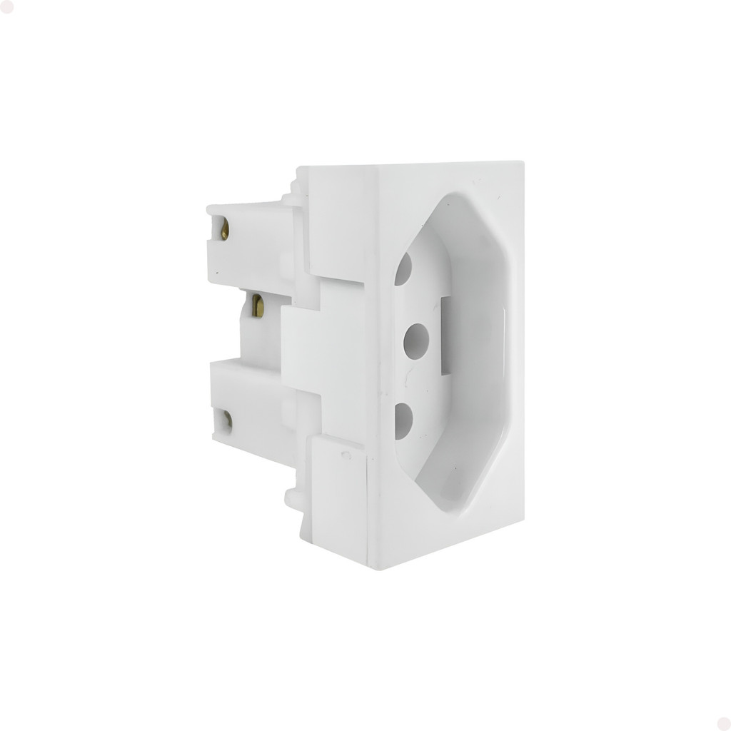 Modulo Tomada 2P+T 10A Slim Evidence Fame 3892 Conector de Embutir para Parede Original