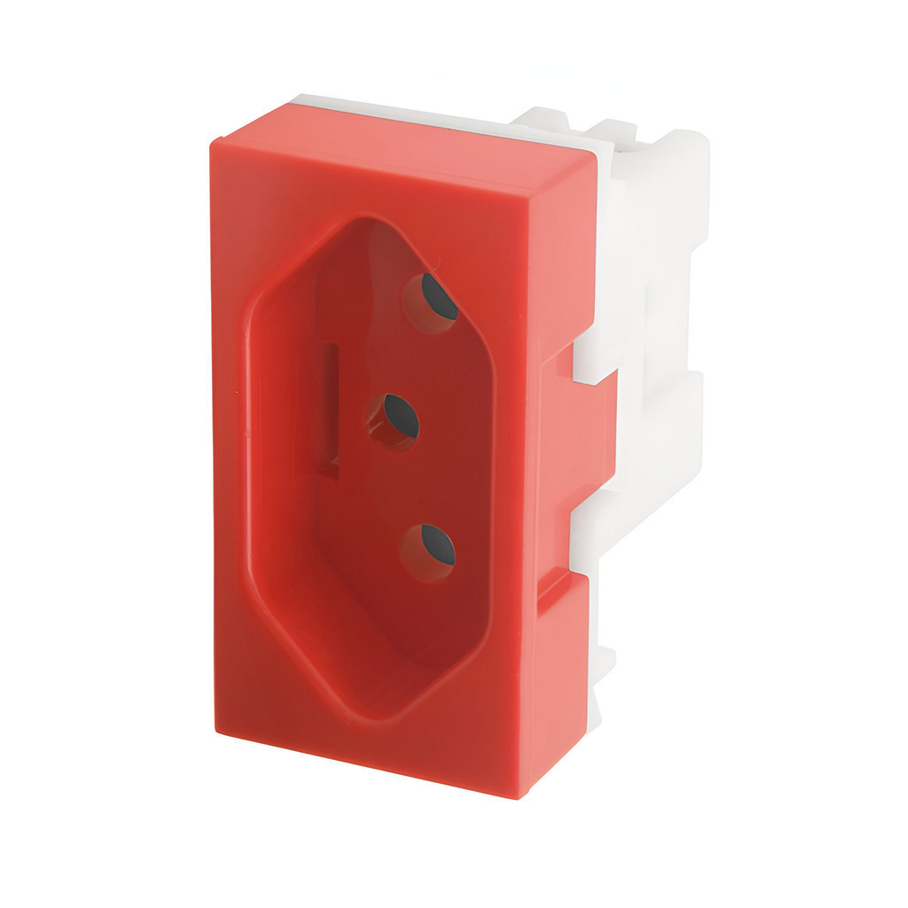 Modulo tomada 3 pinos fame evidence 10a vermelho