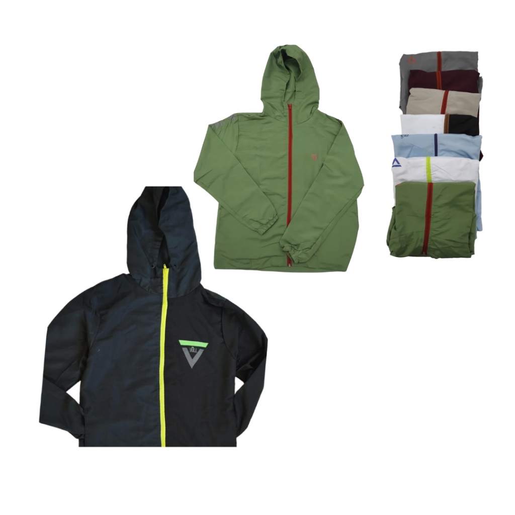 KIT 2 BLUSA CORTA VENTO COM TOUCA