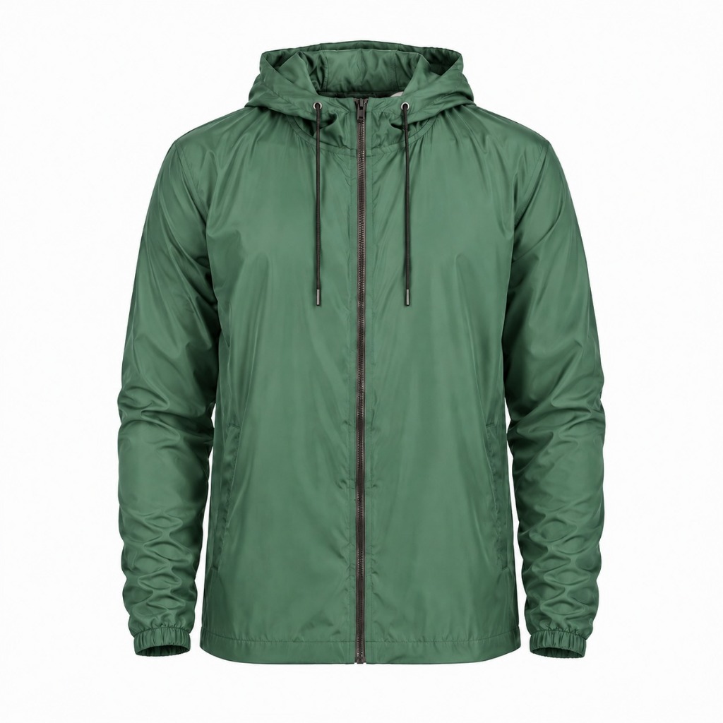 Jaqueta Corta Vento Masculino Verde Impermeável Microfibra Blusa Esportiva Corrida Academia Ciclismo