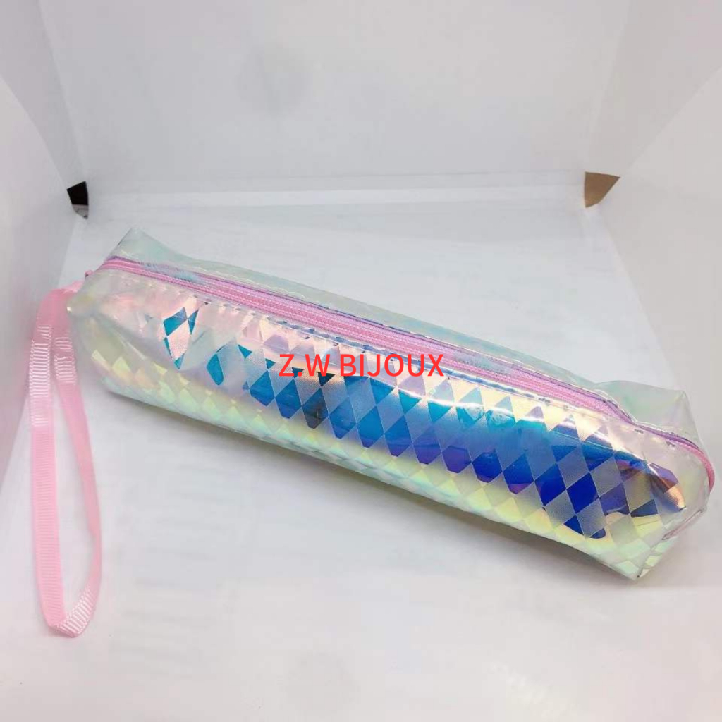 Promocao/ofertas Bolsa De Moedas Para Menina Adolescente Laser Escala De Peixe Padrão Moda Feminina Shell Semicírculo Square Shiny Pu Transparente Mini Carteira Feminina Bijuteria Para Festa / Clube / Presente/casamento/viagem