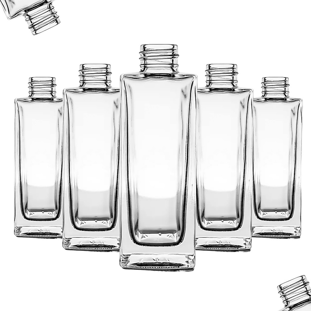 Kit Frasco de Vidro Square 150ML Luxo para Sabonete, Difusor ou Perfume – 5 a 20 Unidades