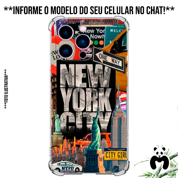 Capa Case Personalizada Nova New York País Estatua da Liberdade EUA Viagem NY Central Park Time Square Manhattan