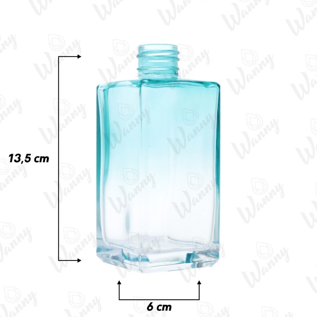 Vidro 250ml Square G.28 Azul Tiffany degradê