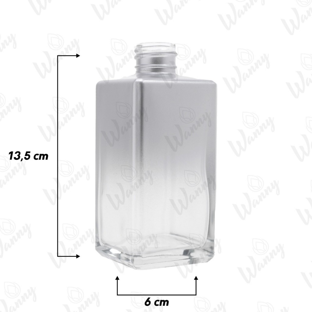 Vidro 250ml Square G.28 Prata degradê