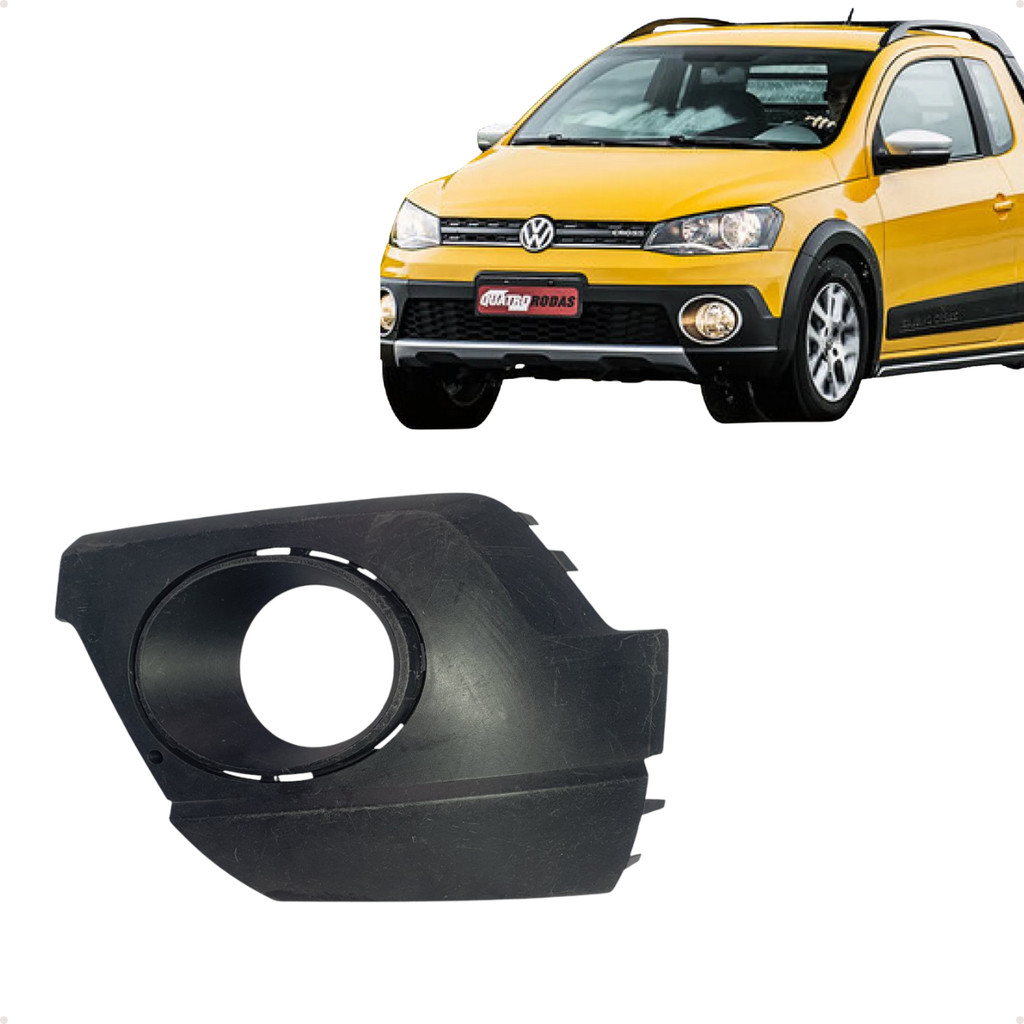 Moldura da Milha Lado Esquerdo Motorista 5U0853665 Volkswagen Saveiro Cross 2014 2015 2016