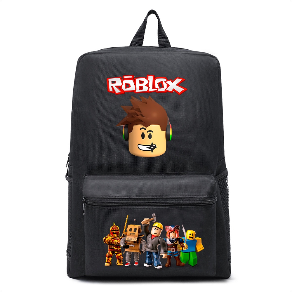 MOCHILA ESCOLAR INFANTIL ROBLOX GRANDE REFORÇADA UNISEX PROMOÇÃO NOVIDADE
