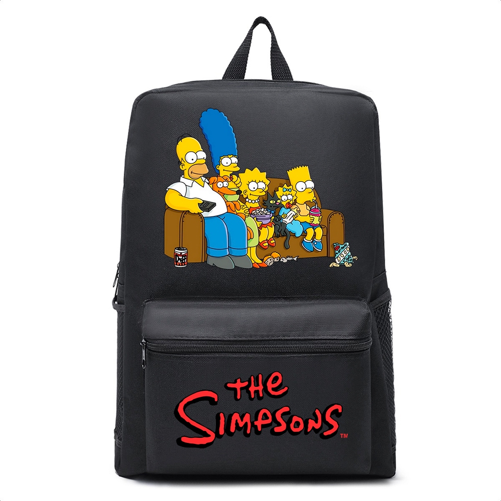 MOCHILA ESCOLAR OS SIMPSONS ADULTO E INFANTIL GRANDE REFORÇADA UNISEX PROMOÇAO