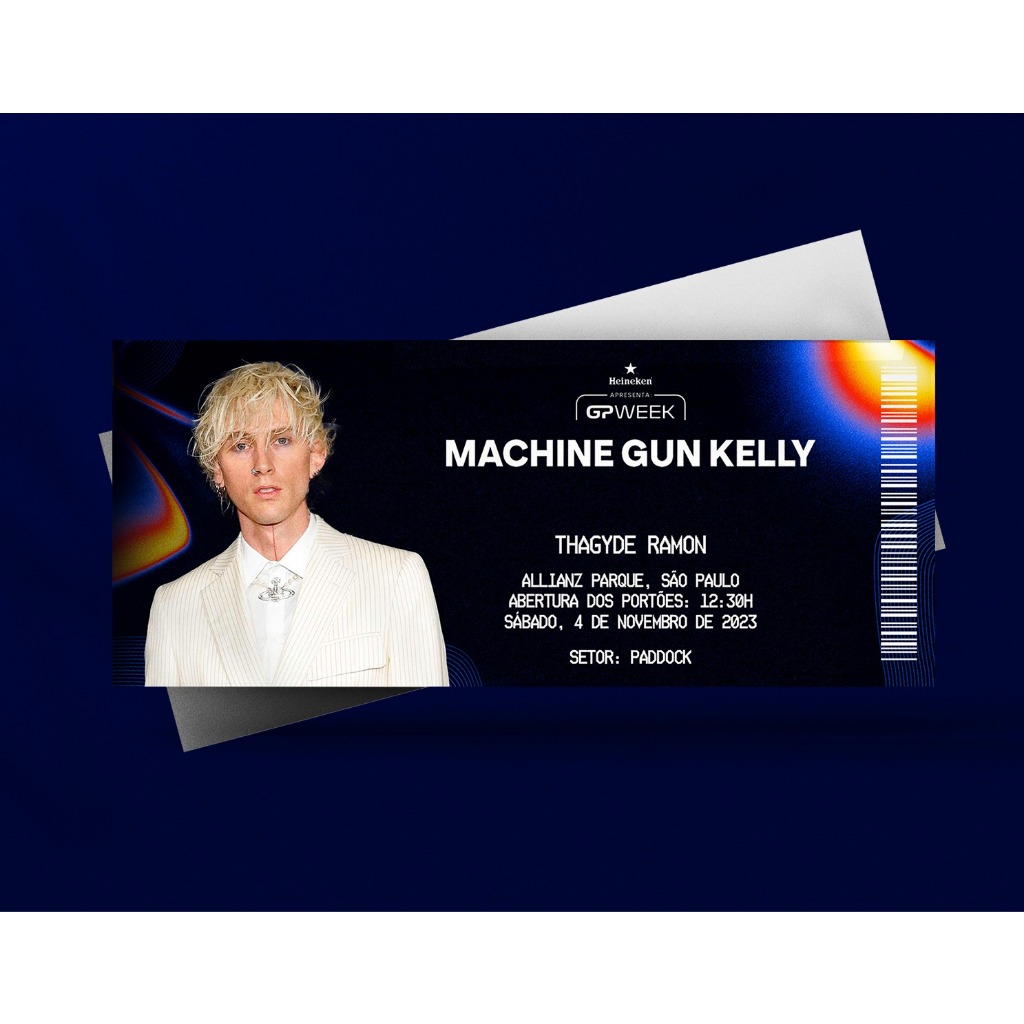 Ingresso Holográfico Personalizado Machine Gun Kelly - GP Week 2023