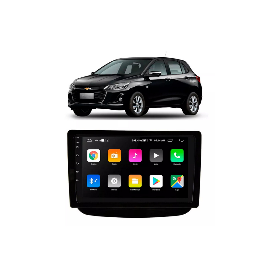Kit Central Multimídia Android Onix 2020 A 2023 9 Polegadas