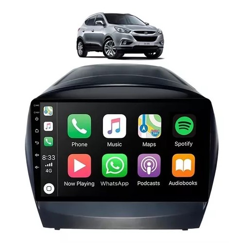 Kit Multimidia IX35 GL 2010 / 2023 9 Pol Carplay AndroidAuto BT USB FM - Roadstar 7009BR